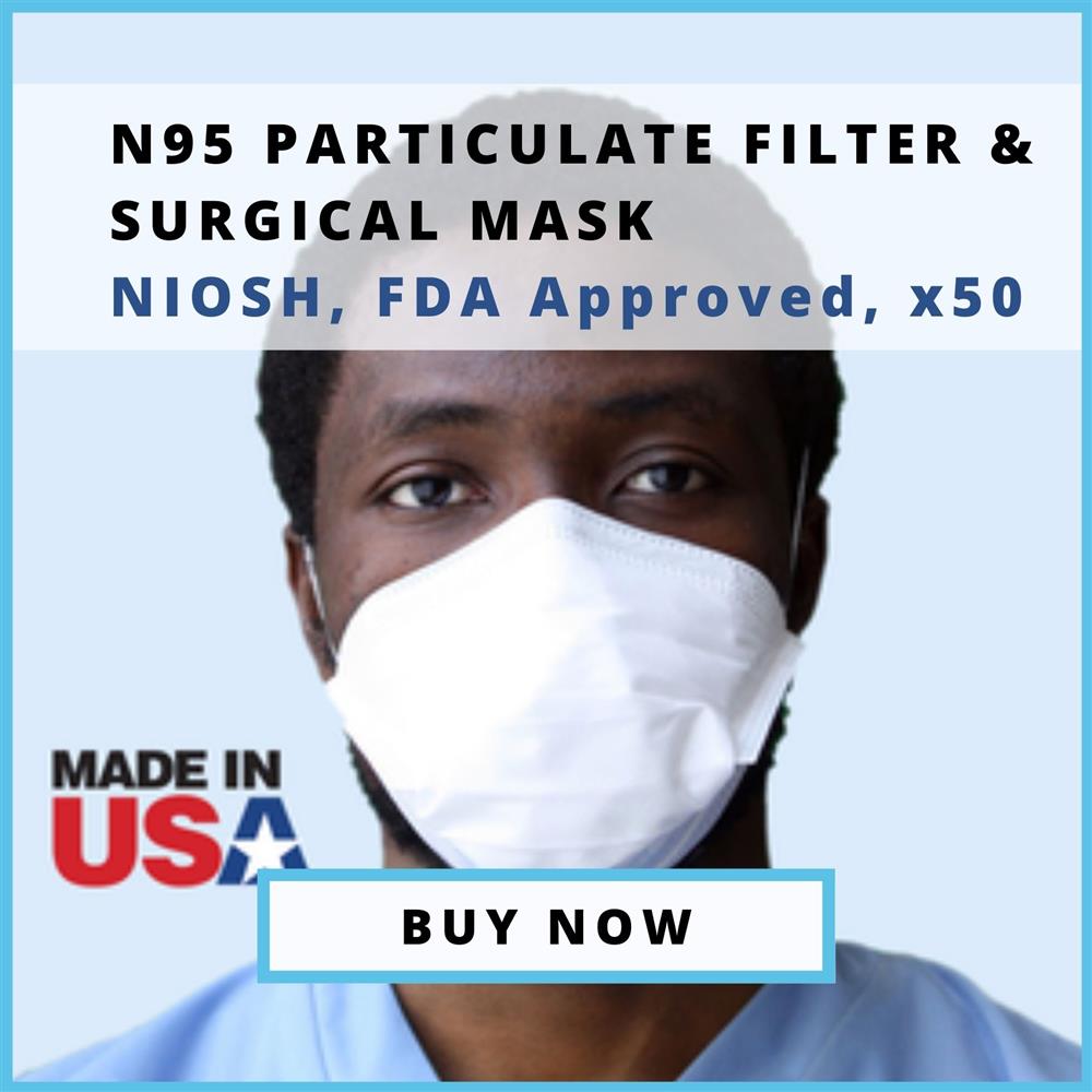 N95 Particulate Filter and Surgical Mask Set, FDA Approved